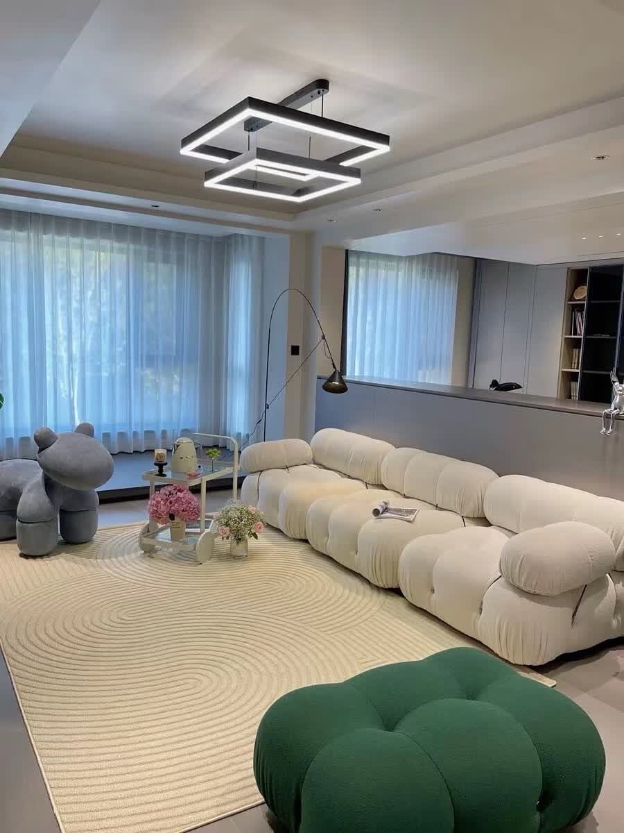 Customer photo review of Hiksnra 3 Seater Sofa with Rectangular Ottoman | Sofa in a Box