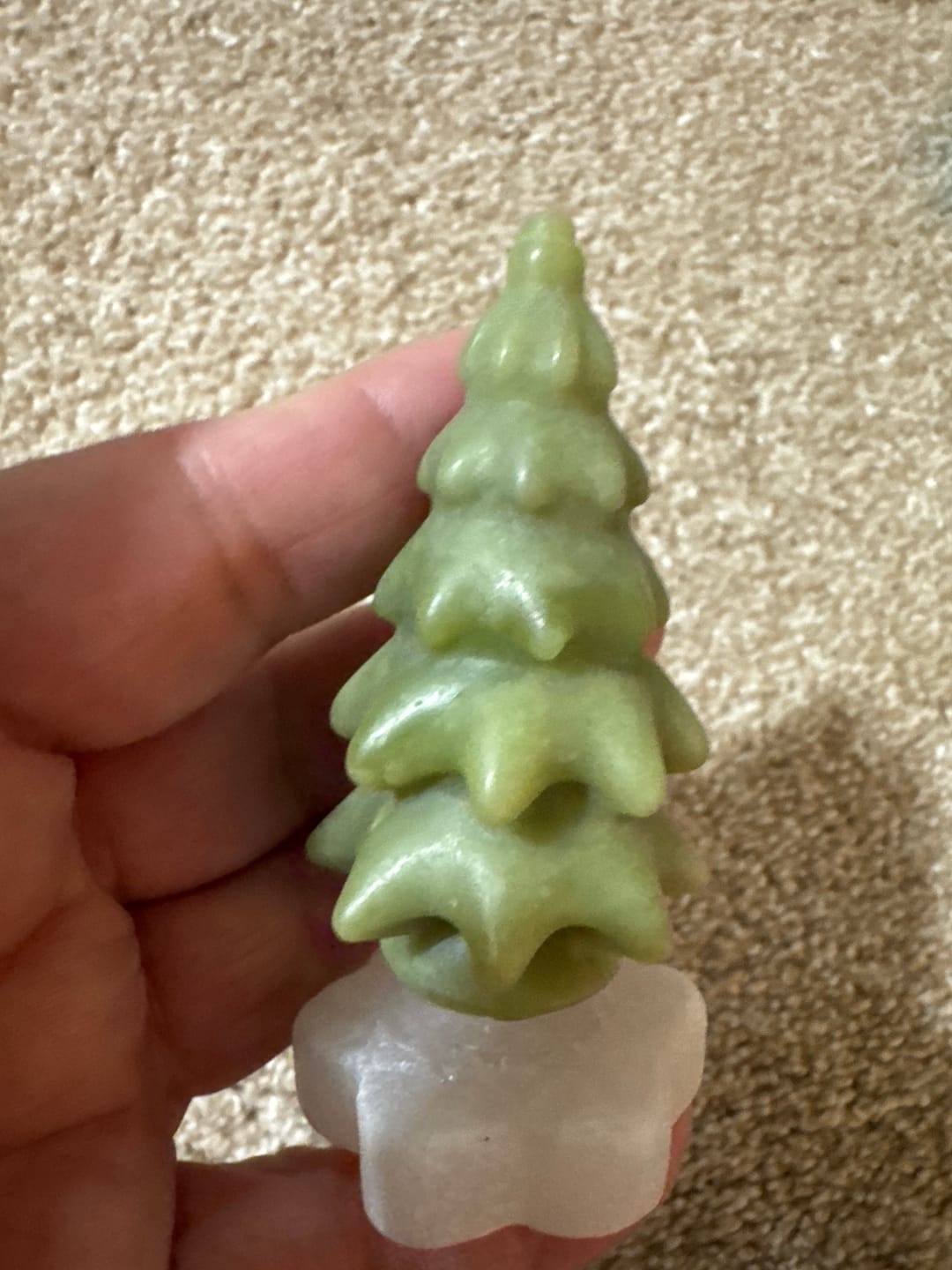 Customer photo review of Natural Crystal Rotatable Christmas Tree