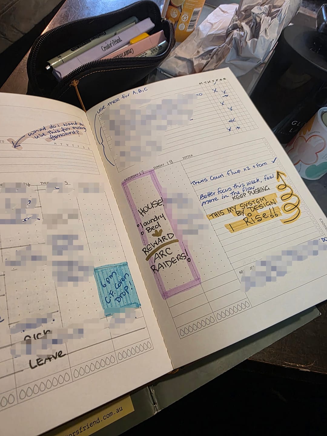Customer photo review of Weekly Dashboard in Blush