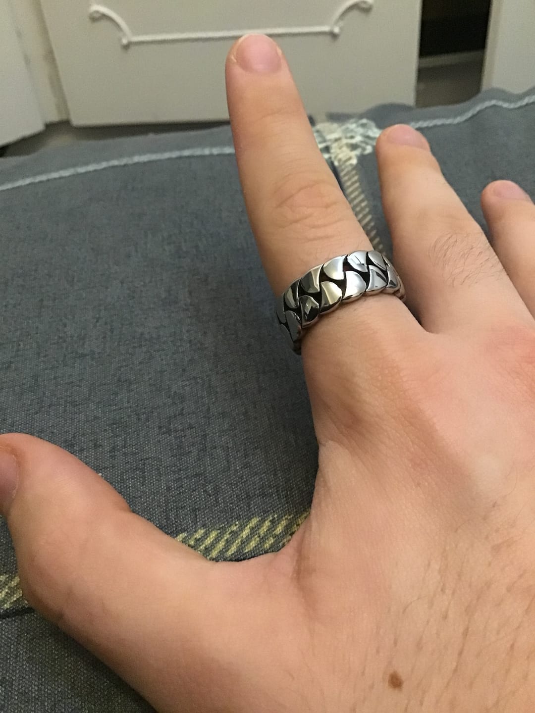 Customer photo review of Chunky Cuban Ring