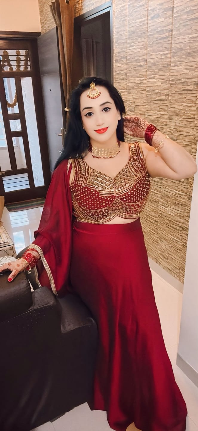 Customer photo review of Jhoom Ruby Sequin Embroidered Lehenga Set