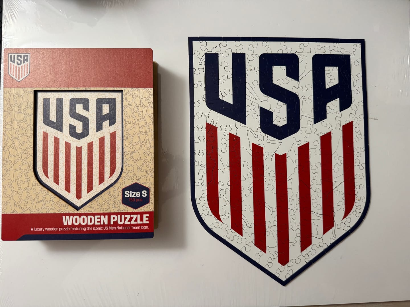 Customer photo review of USMNT® Logo Wooden Puzzle