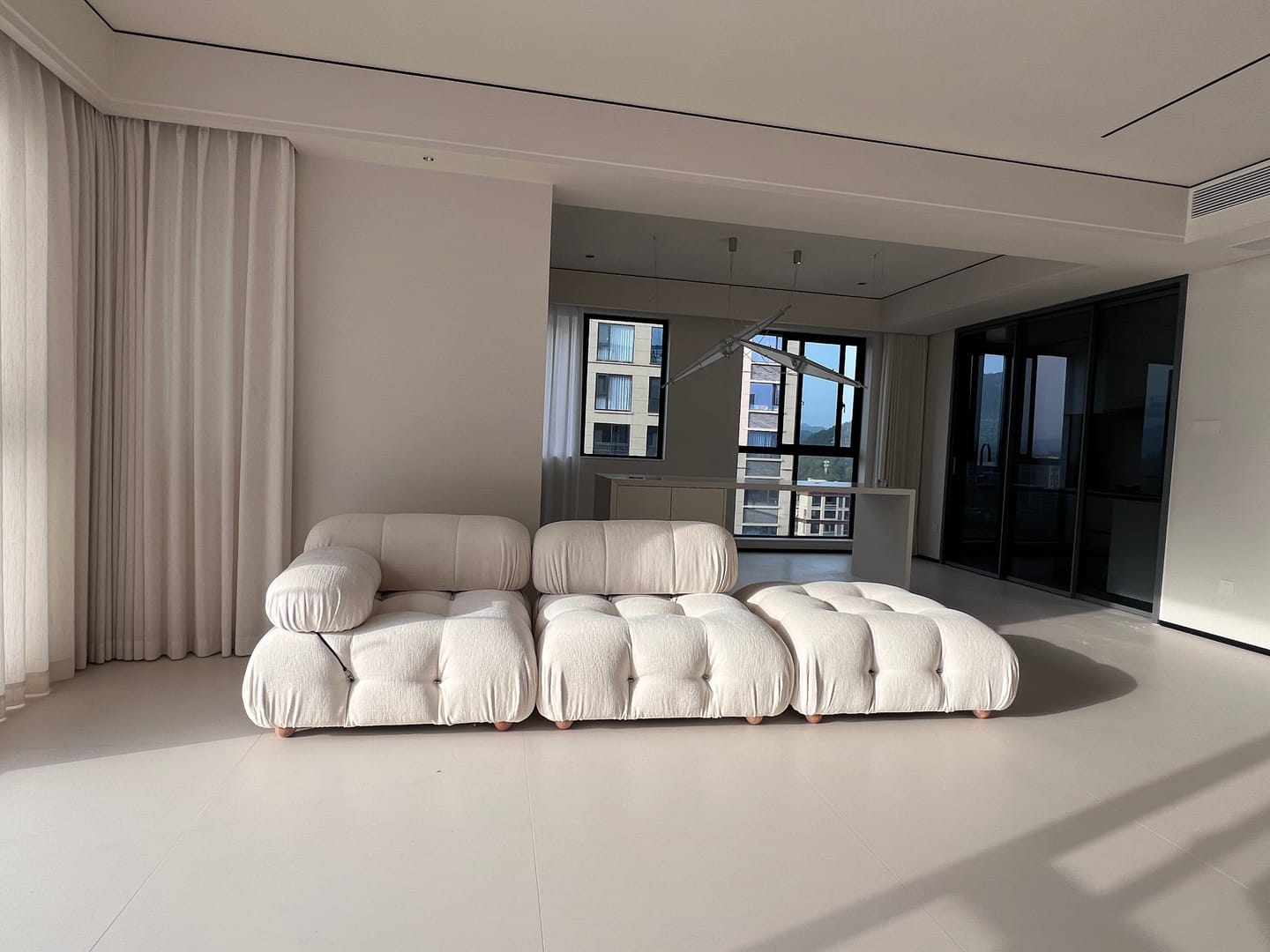 Customer photo review of Hiksnra 3 Piece Sectional Sofa | Compression Sofa in Box