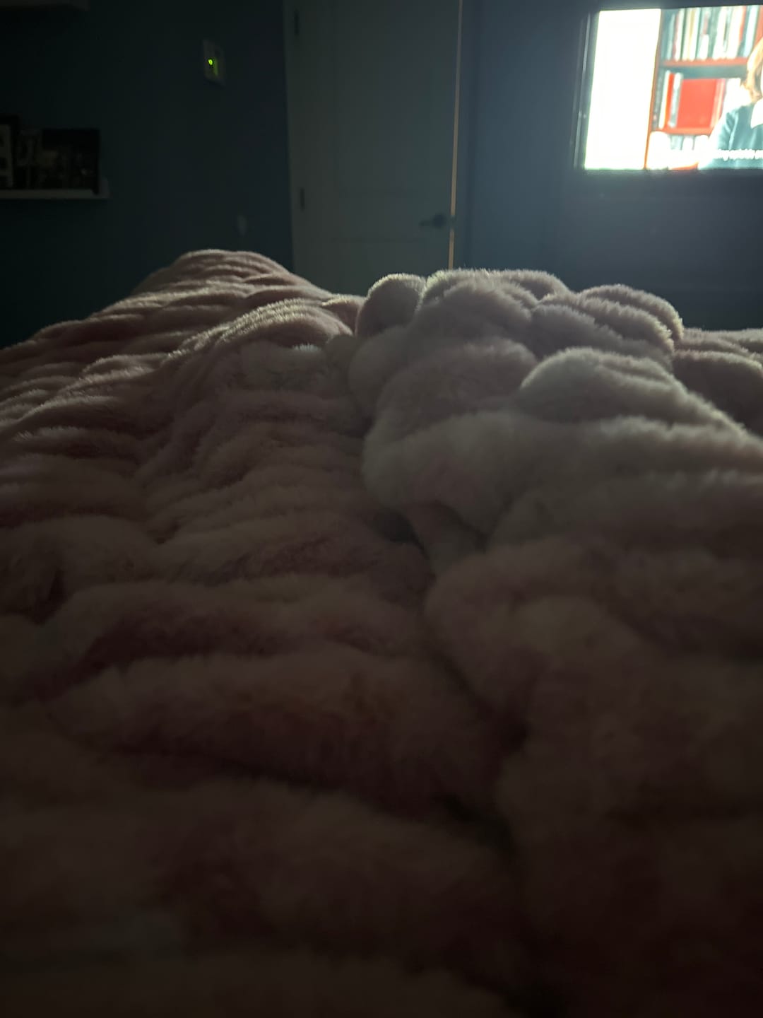 Customer photo review of Hugs Cotton Candy Pink Blanket
