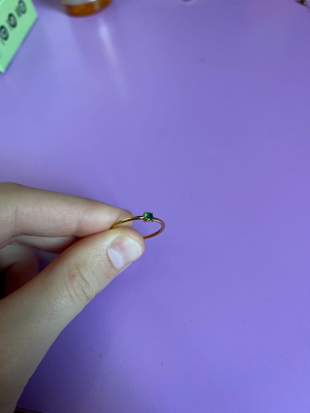 Customer photo review of Birthstone 18K Gold Rings