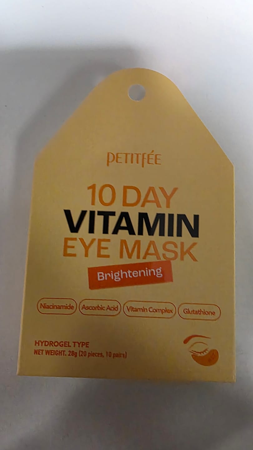 Customer photo review of Petitfee 10 dagers Øyemasker - Vitamin Brightening (20stk) EXP: 21/09-2026