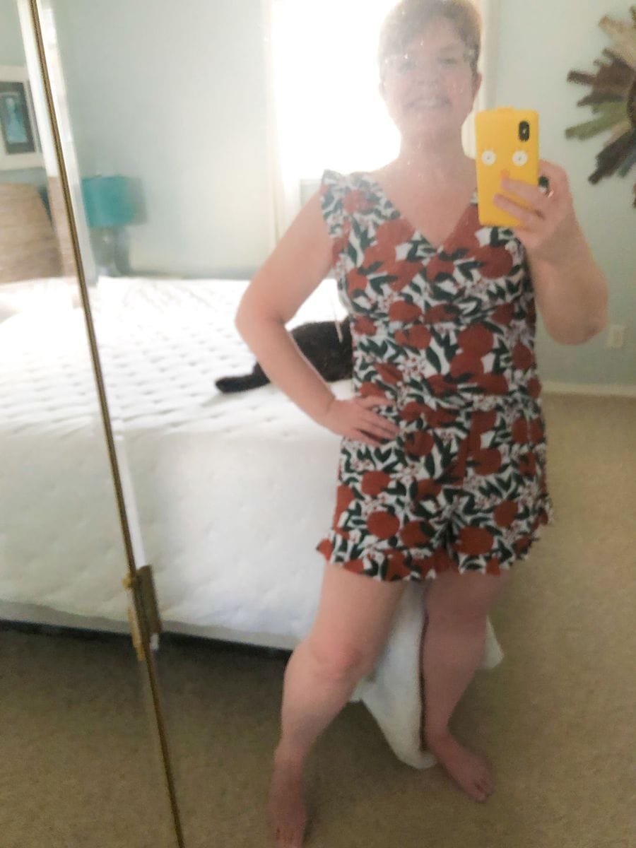 Customer photo review of Built-in Bra Swim Romper