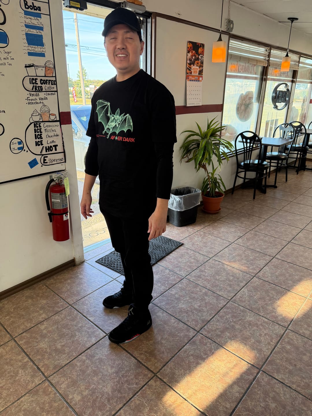 Customer photo review of After Dark Air Jordan 5 Halloween Matching Graphic Tee