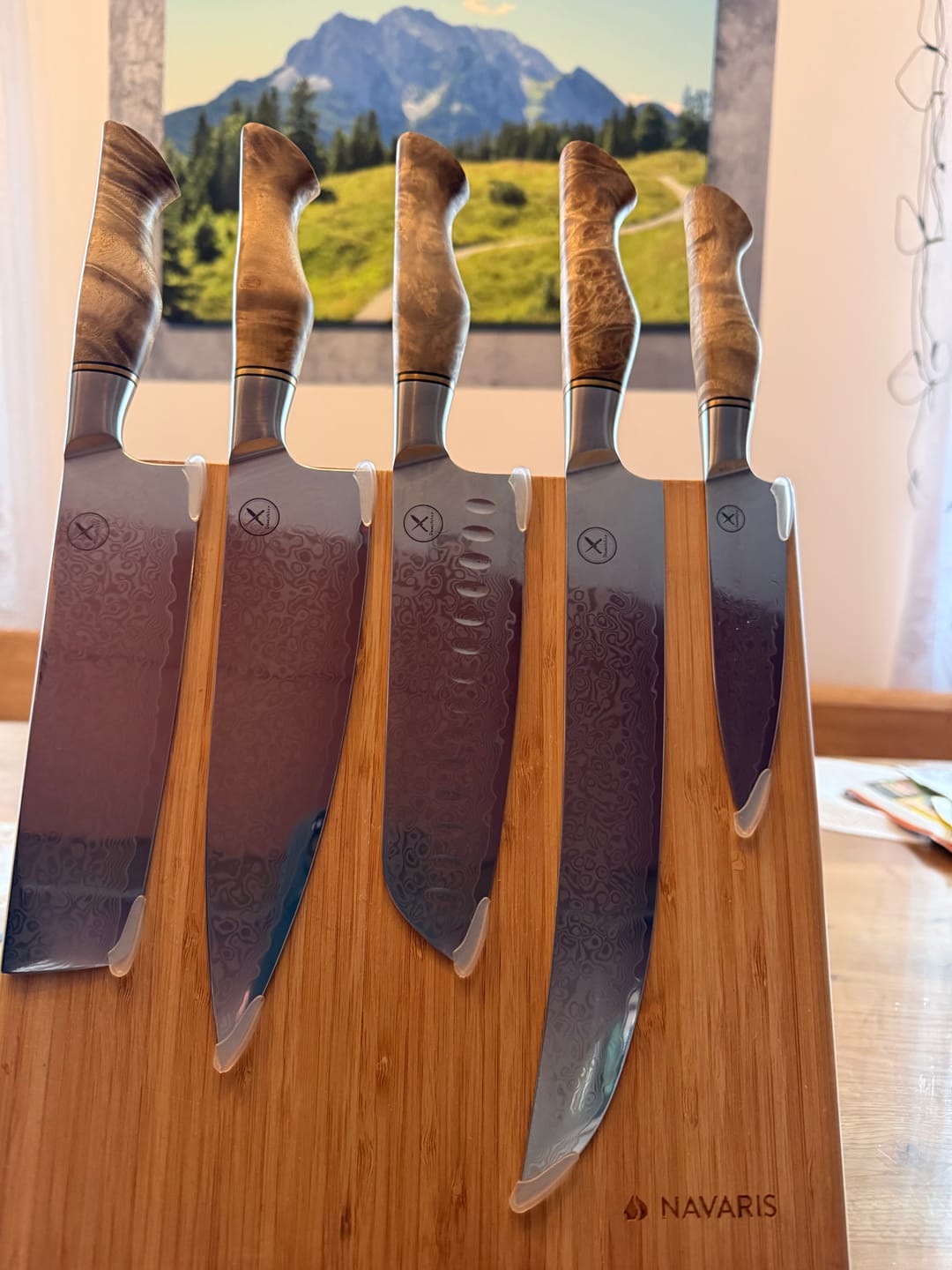Customer photo review of Damast Nakiri Bergahorn