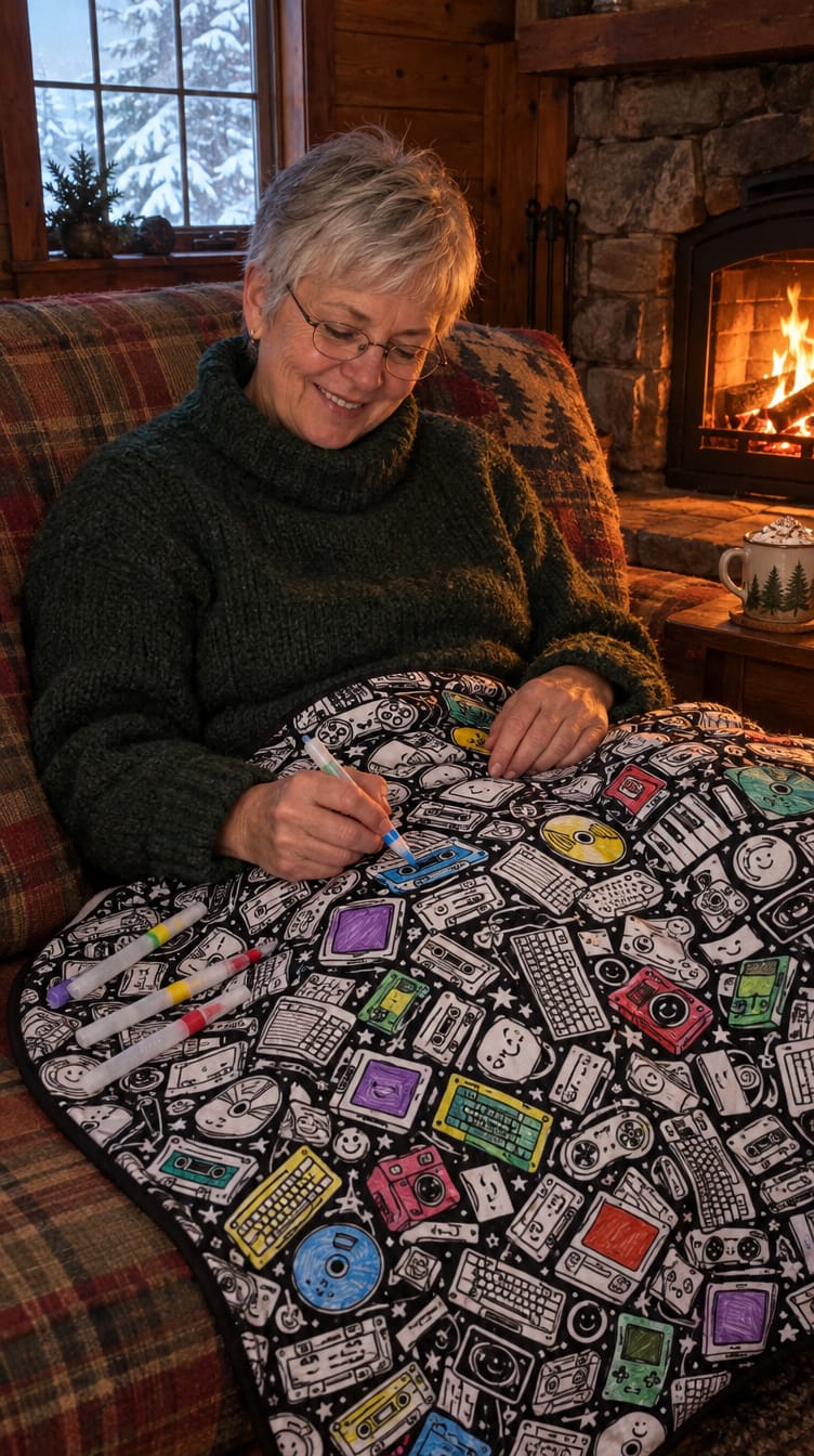 Customer photo review of Hueloom™ - Coloring Blanket