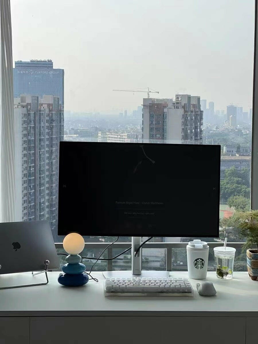 Customer photo review of Stacked Ceramic Table Lamp, Opal Glass Orb, USB Powered, 19 cm