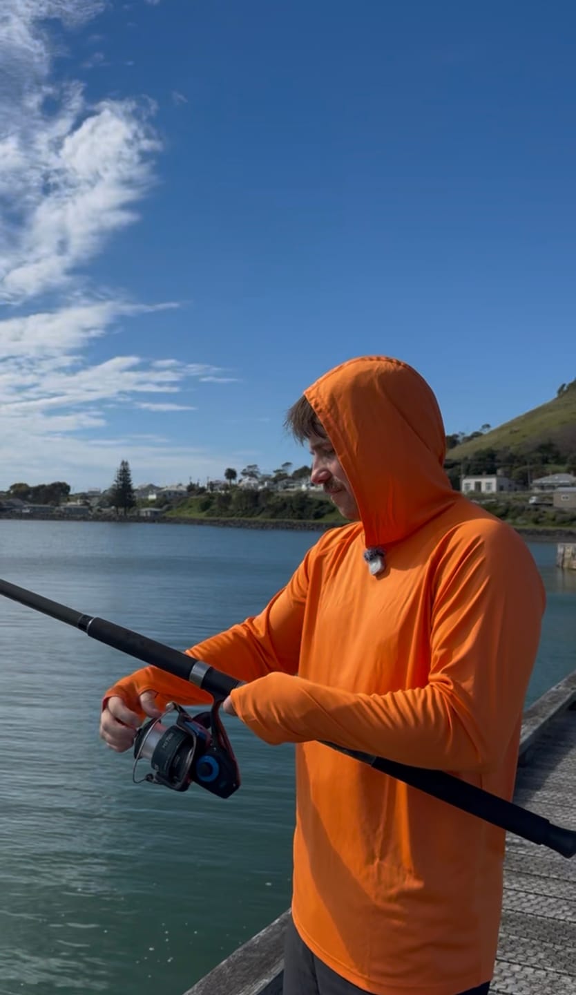 Customer photo review of Men's UPF 50+ Sun Hoodie – Lightweight Quick-Dry Hiking & Fishing UV Top with Thumb Loops