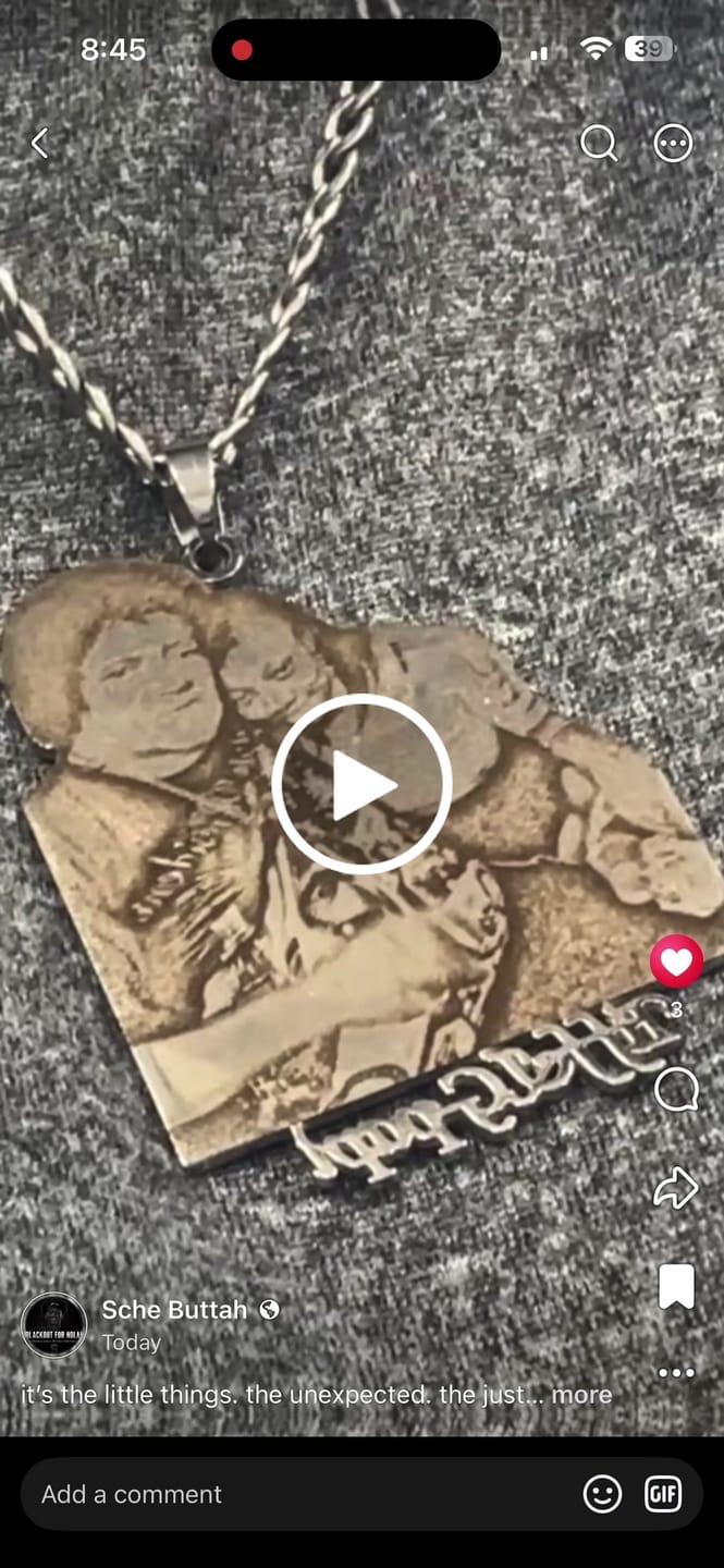 Customer video review of Custom Photo Engraved Pendant Necklace