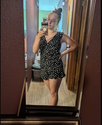 Customer photo review of Built-in Bra Swim Romper