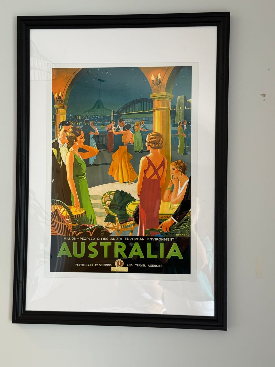 Customer photo review of Australia by Trompf | Australian Vintage Travel Wall Art Print