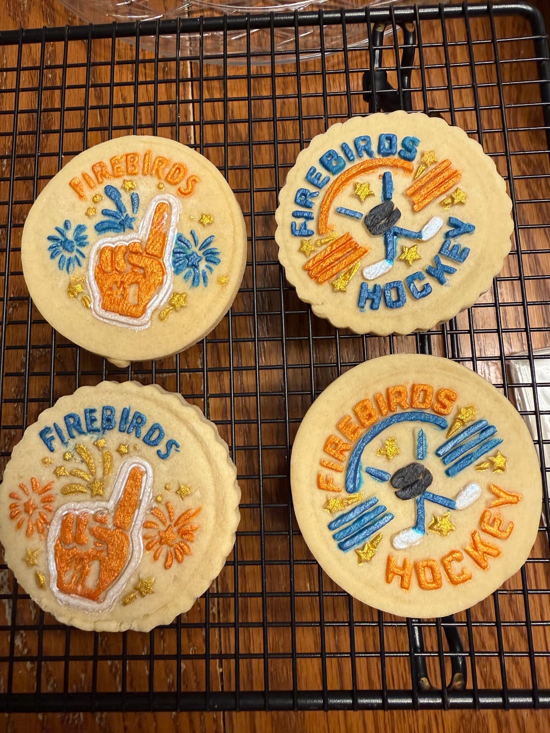 Customer photo review of Customizable Hockey Cookie Stamp