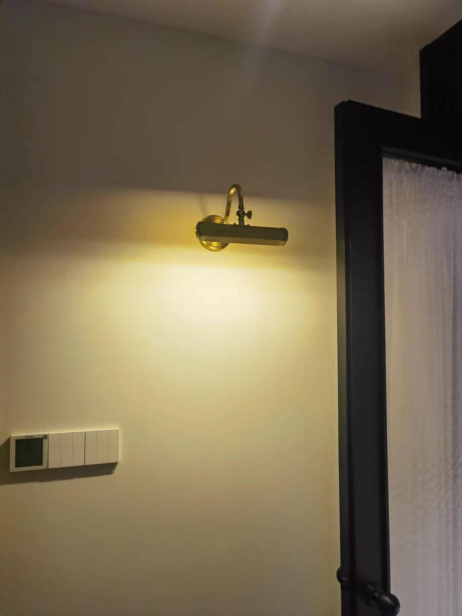 Customer photo review of Adjustable Wall Light, Metal Wall Sconce, Chrome or Gold