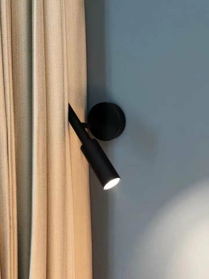 Customer photo review of Slim Black Aluminium Wall Light, Swivel Beam, Wall Sconce, 10 cm
