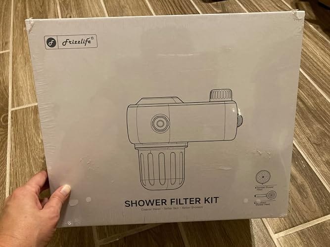 Customer photo review of Frizzlife Dual-Outlet Filtered Shower Head Combo, Black – K45+HS04+TS04-B