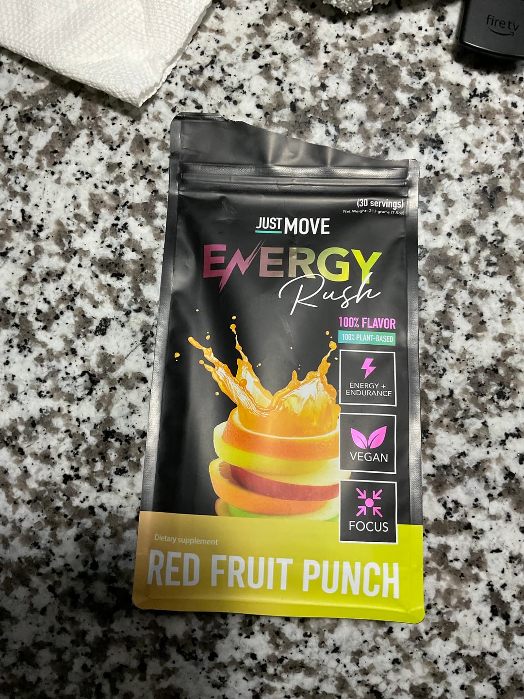 Customer photo review of Fruit Punch Energy Rush -Pre Workout