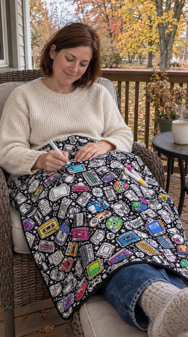 Customer photo review of Hueloom™ - Coloring Blanket