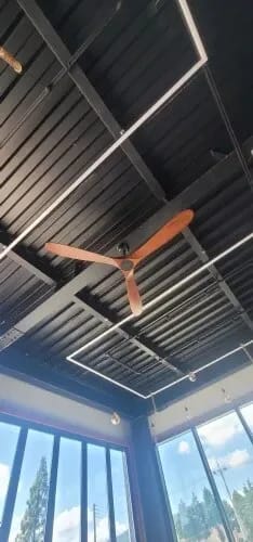 Customer photo review of Wooden Ceiling Fan with Remote, 3 Blades, DC Motor, 132–152 cm