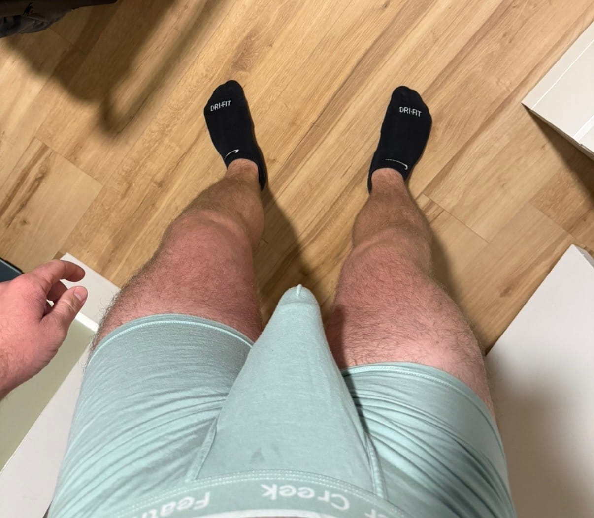 Customer photo review of FreeLonger Men's Comfy Separate Support Pouch Trunks
