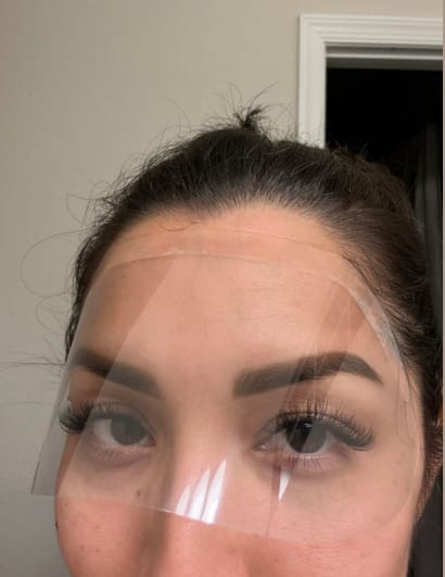 Customer photo review of Lash Shower Shield – Keep Water Off Your Lashes