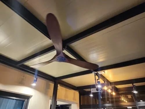 Customer photo review of Wooden Ceiling Fan with Remote, 3 Blades, DC Motor, 132–152 cm