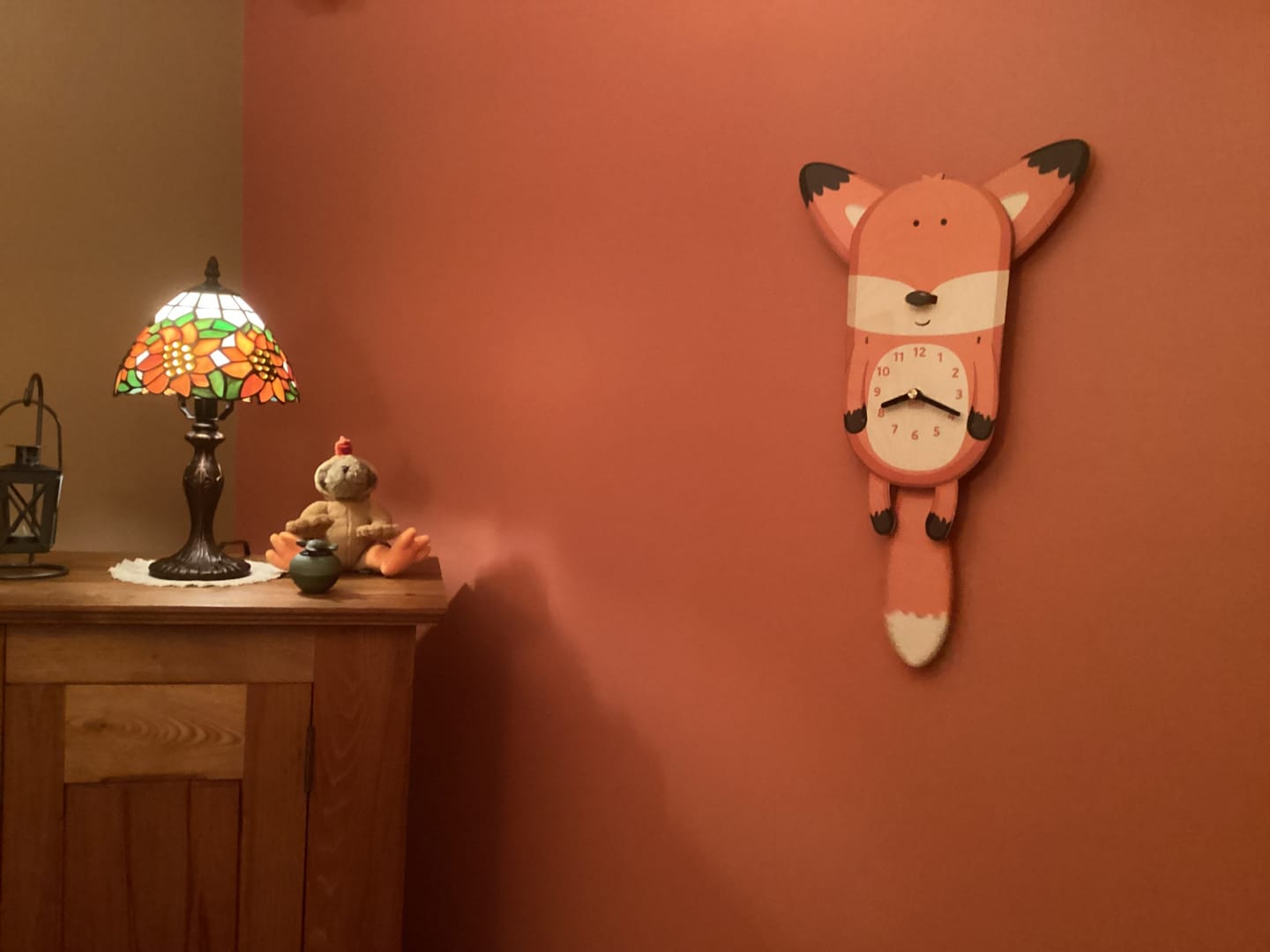 Customer photo review of Hunter the Fox Pendulum Clock