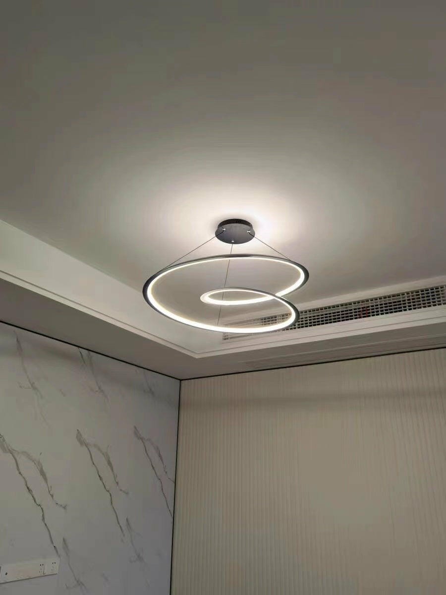 Customer photo review of Nested Ring Chandelier, Aluminium and Acrylic, Integrated LED