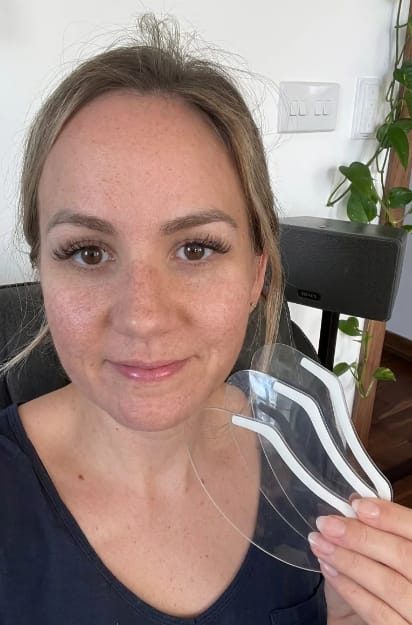 Customer photo review of Lash Shower Shield – Keep Water Off Your Lashes