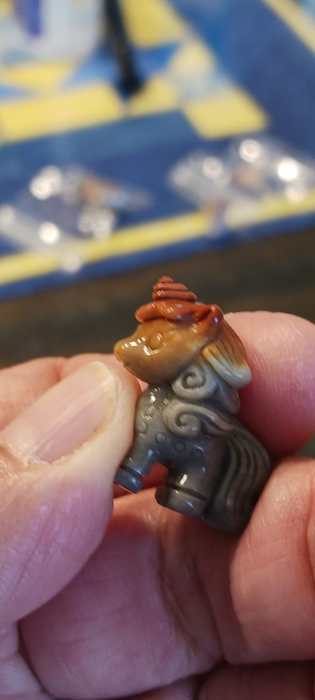 Customer photo review of Natural Crystal Carving Alashan Agate Standing Unicorn