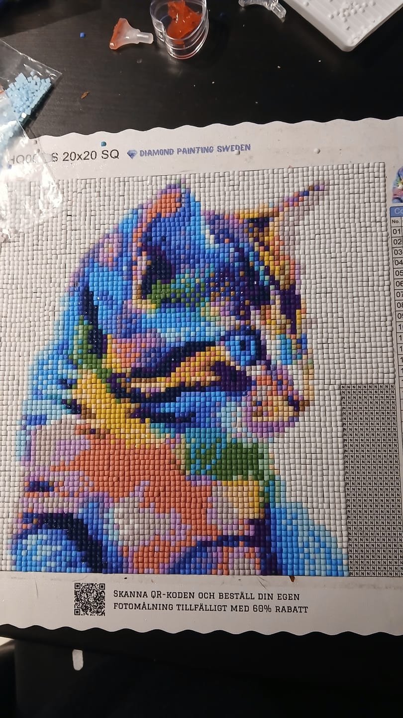 Customer photo review of Färgglad katt