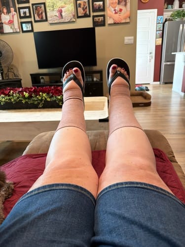 Customer photo review of Meias de bambu premium anti-fadiga
