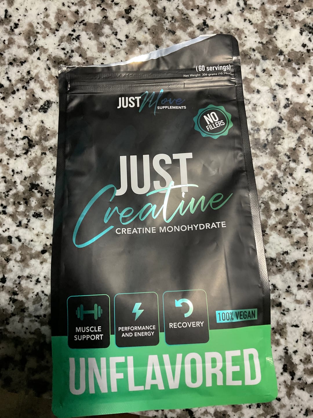 Customer photo review of Just Creatine - Creatine Monohydrate