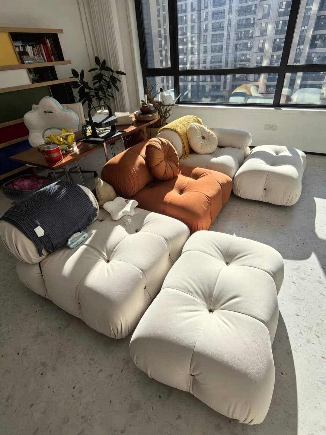 Customer photo review of Hiksnra 3 Piece Sectional Sofa | Compression Sofa in Box