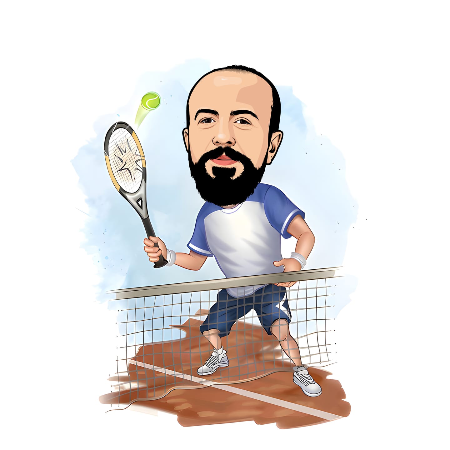 Customer photo review of Custom Tennis Portrait