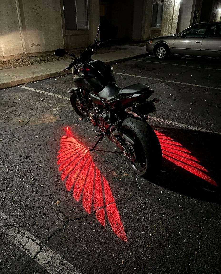 Customer photo review of Angel Wing Light Projectors for Motorcycles