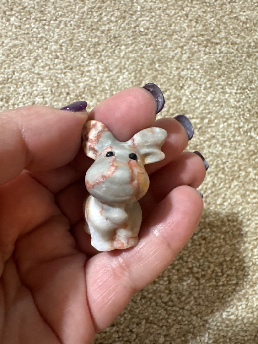 Customer photo review of Natural Crystal Carving Cute Small Christmas Deer
