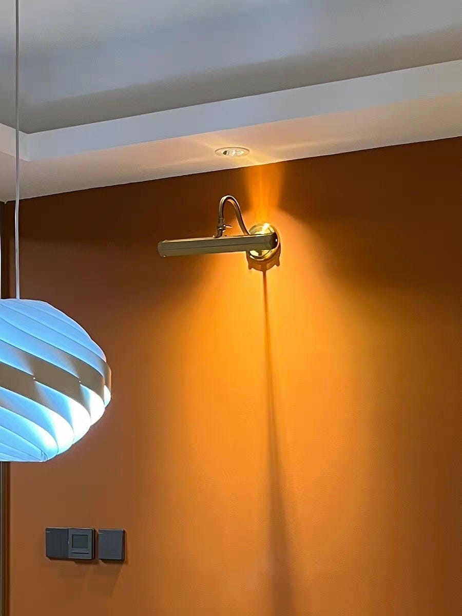 Customer photo review of Adjustable Wall Light, Metal Wall Sconce, Chrome or Gold