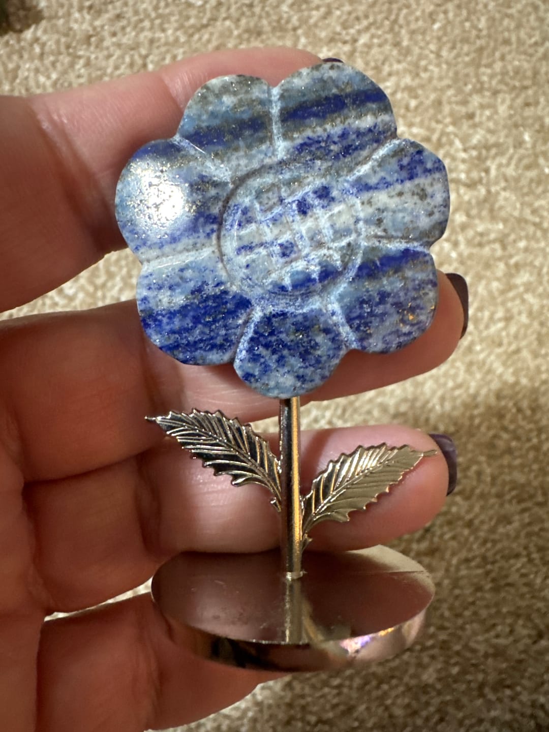 Customer photo review of Natural Crystal Sun Flower Ornament