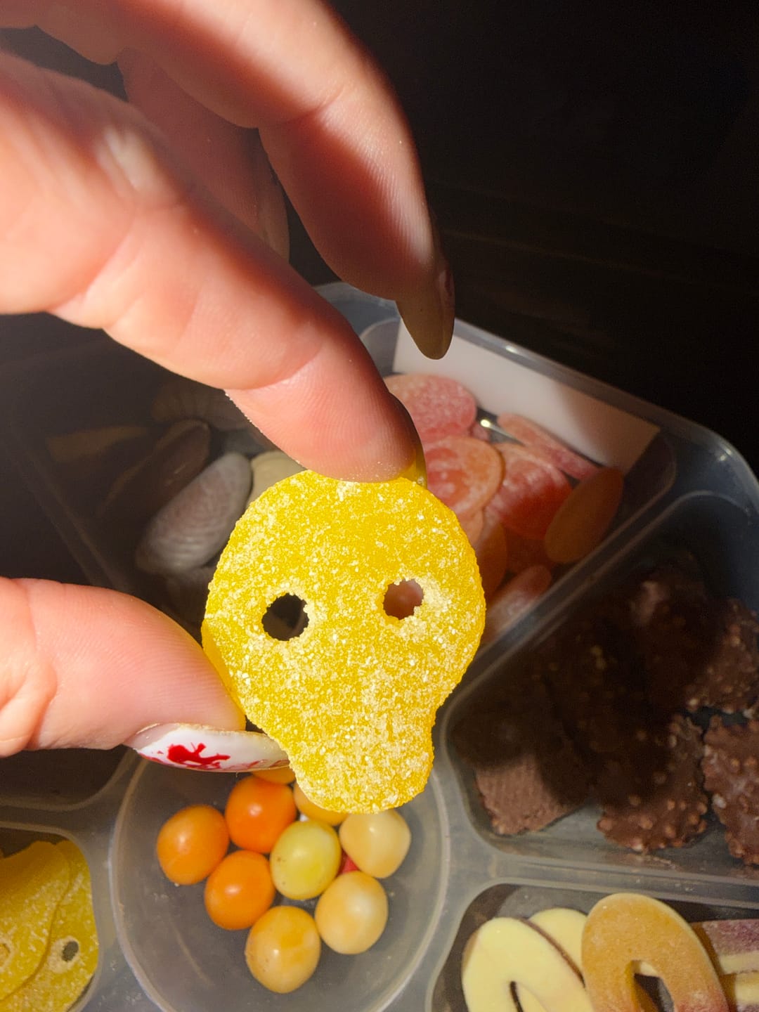 Customer photo review of Sour Pineapple Skulls