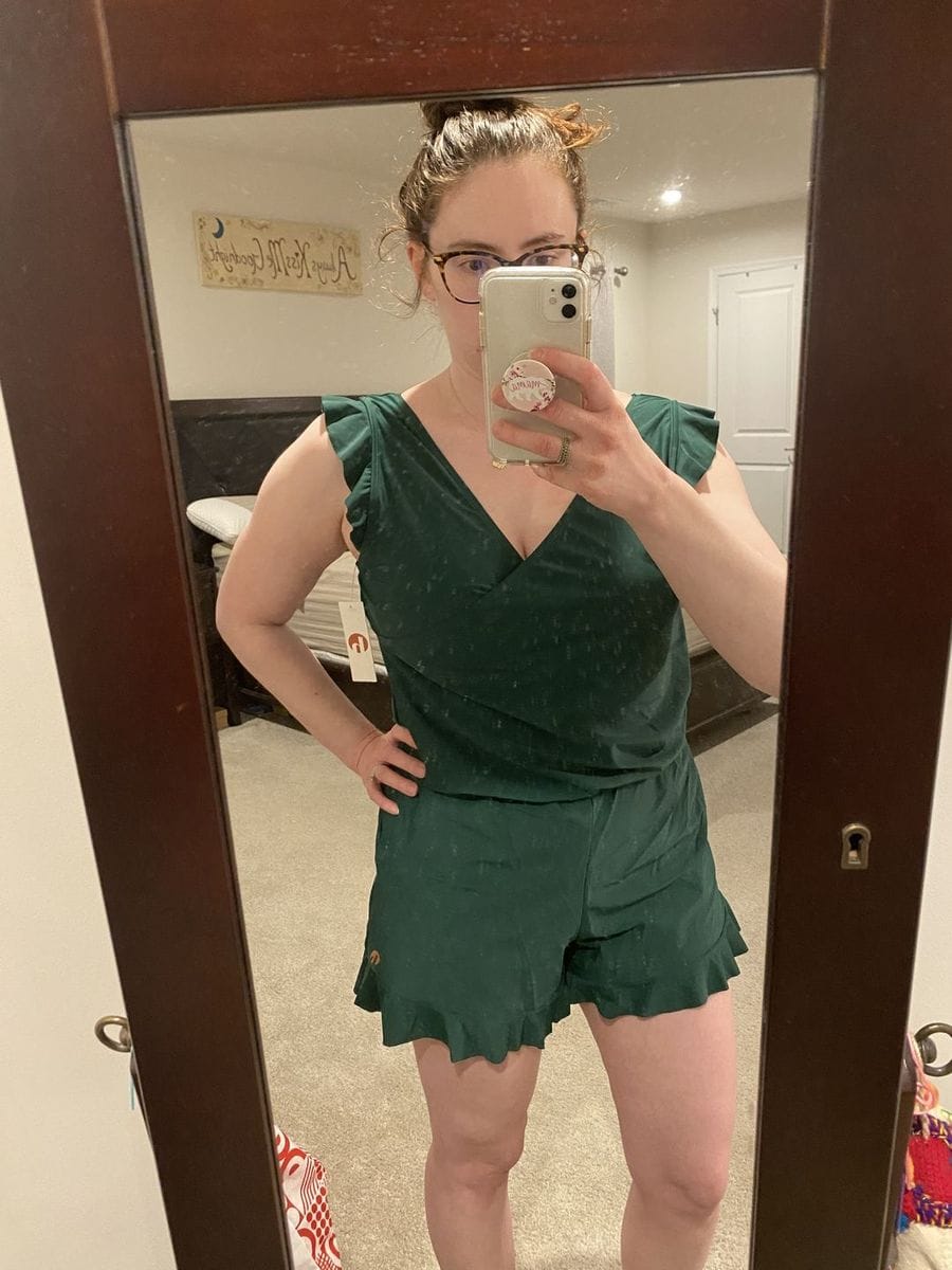 Customer photo review of Built-in Bra Swim Romper