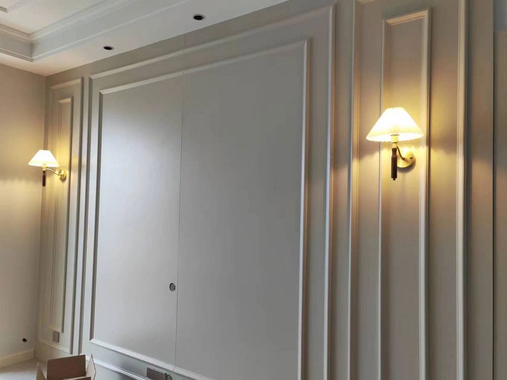 Customer photo review of Walnut and Brass Wall Light, Pleated Shade, Wall Sconce, 24 cm