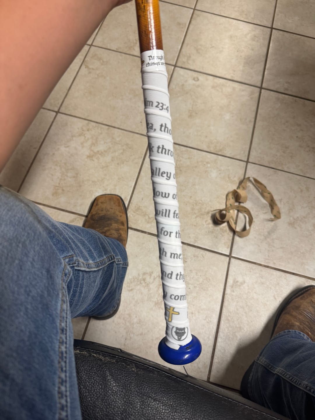 Customer photo review of Faith Bat Grip Tape