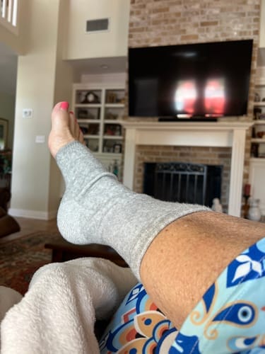 Customer photo review of Meias de bambu premium anti-fadiga