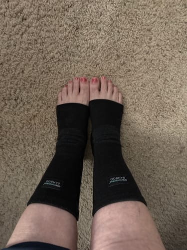 Customer photo review of Meias de bambu premium anti-fadiga