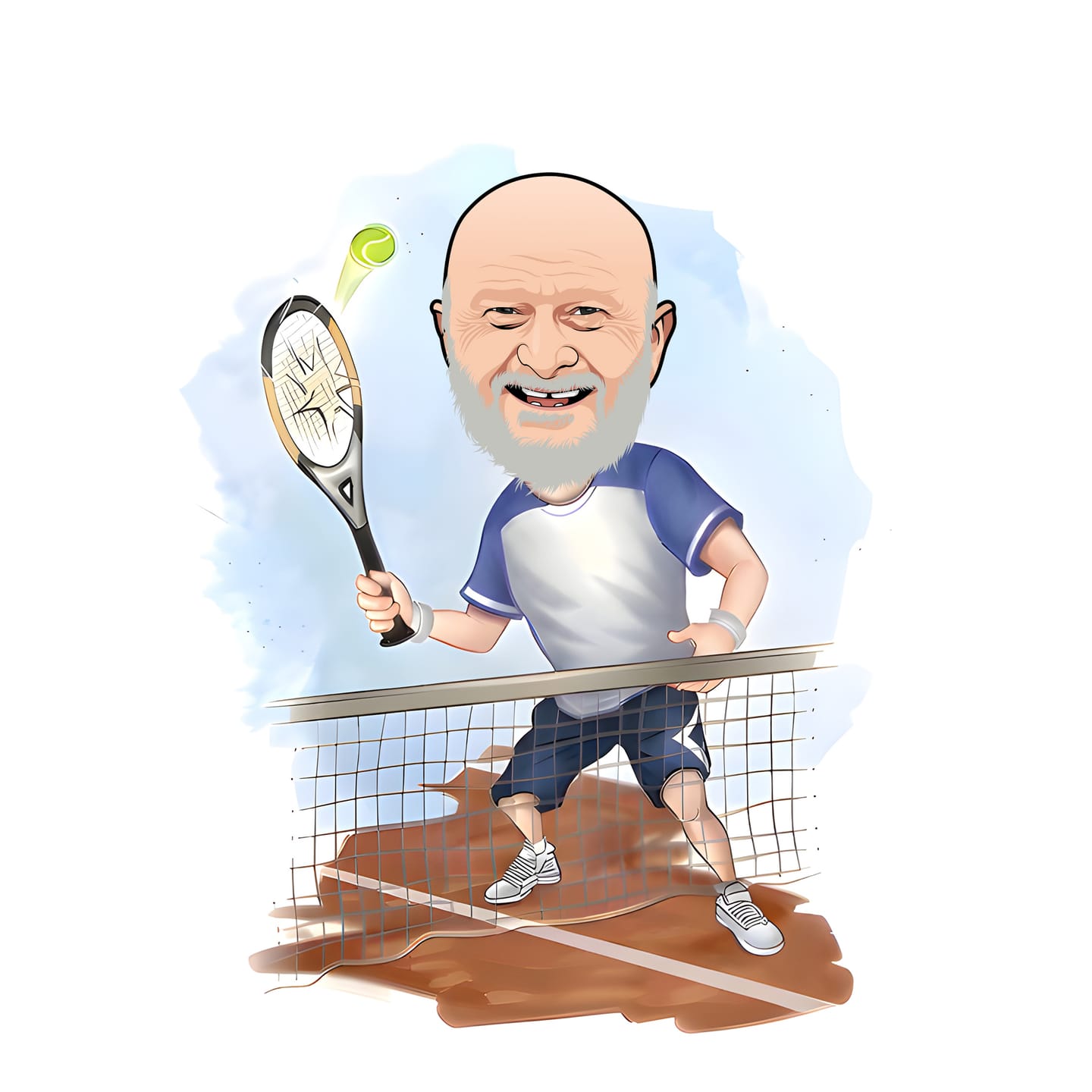 Customer photo review of Custom Tennis Portrait