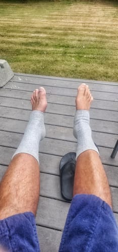 Customer photo review of Meias de bambu premium anti-fadiga
